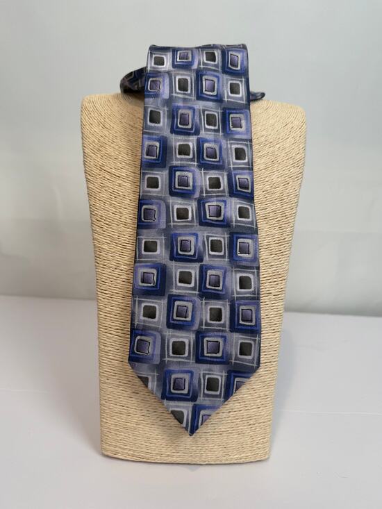 J. Garcia Other - J Garcia Bag Lady Limited Edition Silk Tie Collection 40 Blue Gray Geometric